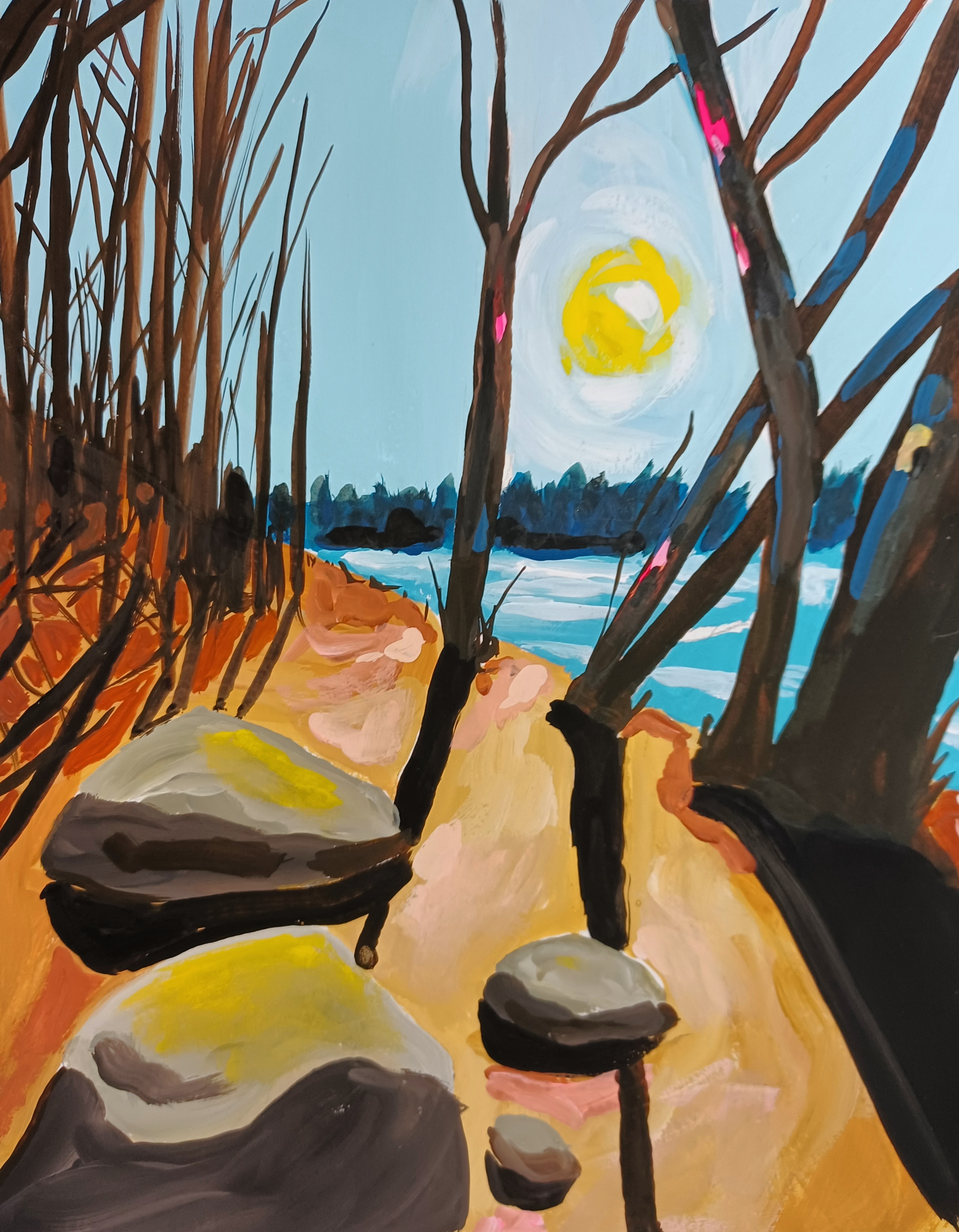 estabrook park, rocks (east bank)